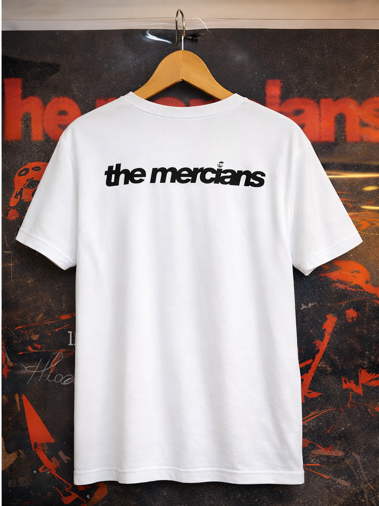 White Mercian Logo chest mark Tshirt
